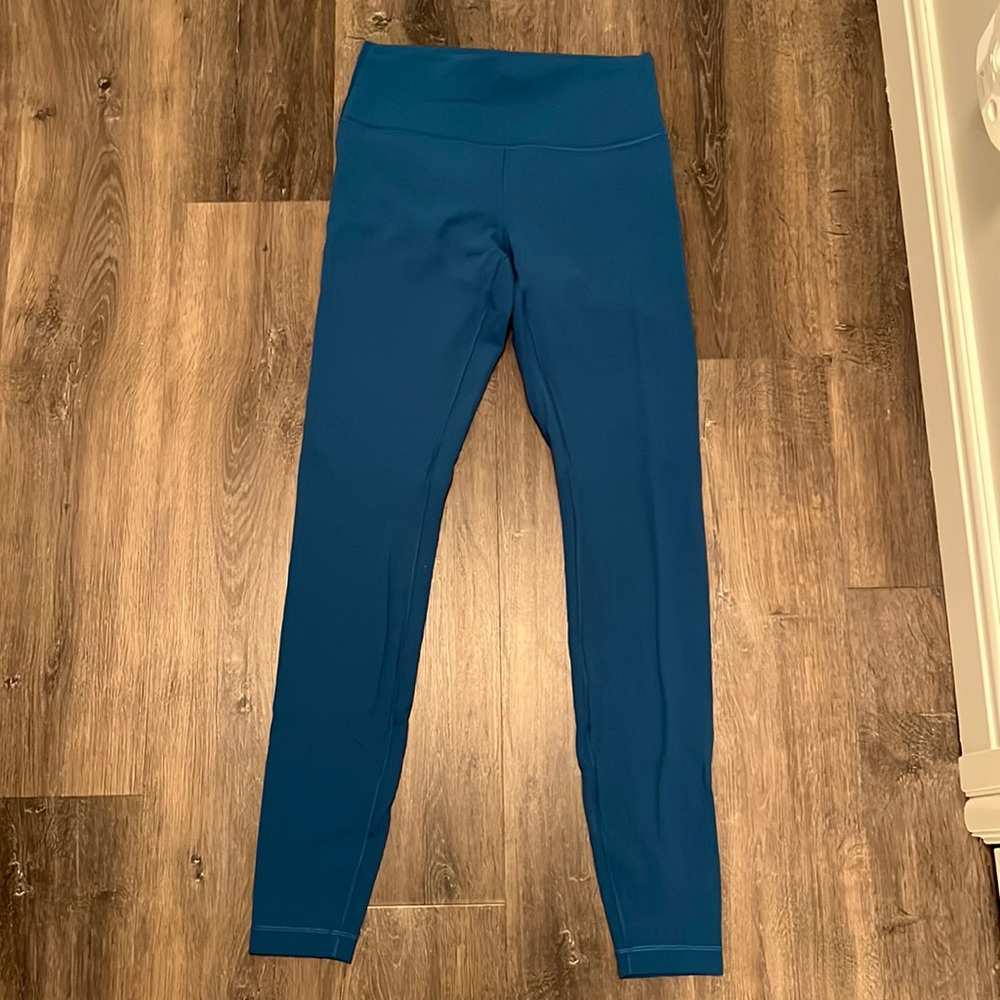 Lululemon Deep Teal Wunder Train 25" Leggings Size 10